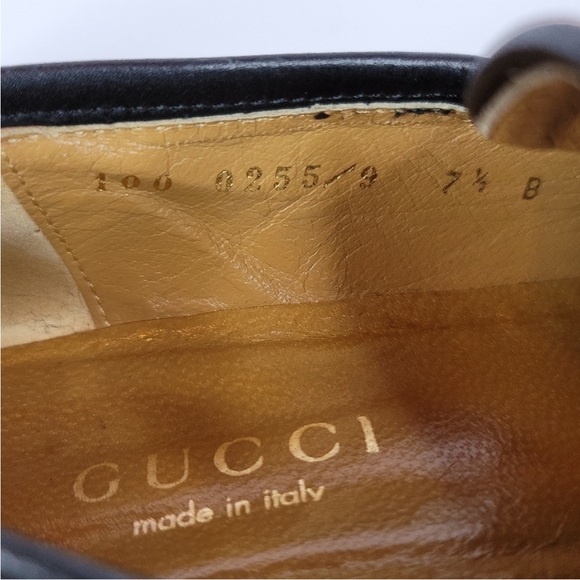Gucci Vintage Canvas and Black Leather Horsebit Women’s Loafers - Picture 8 of 10